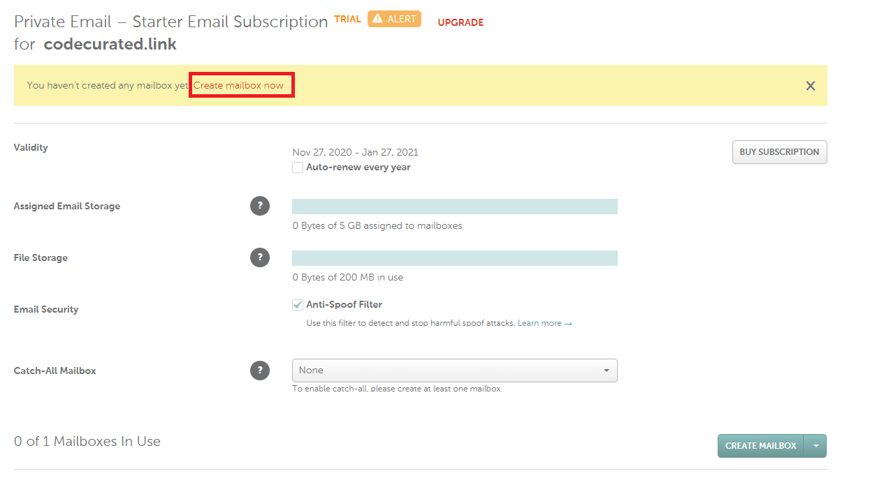Create mailbox on Namecheap for self-hosted Ghost